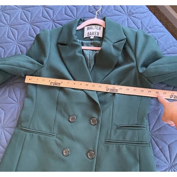 WALTER BAKER Ariel‎ Double Breasted  Blazer Jacket Size M Pine Oversized - Picture 13 of 13